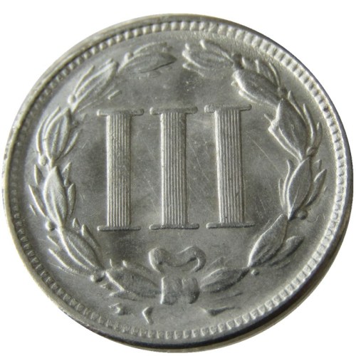 US 1883 Three Cents Nickel Copy Coin
