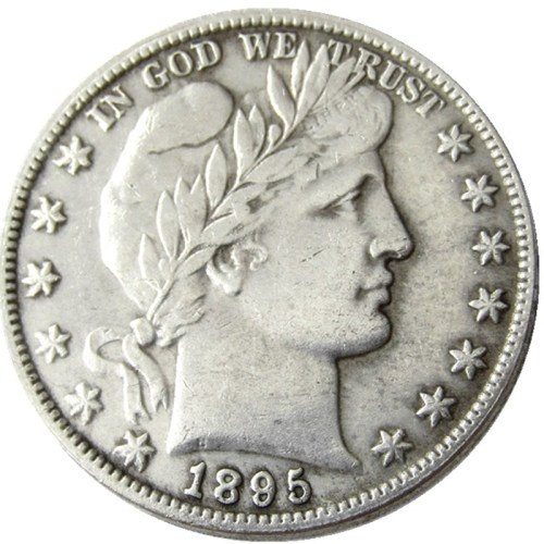 US 1895 P-S-O Barber Half Dollar Silver Plated Copy Coins