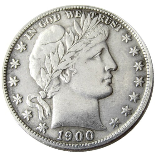 US 1910 P-S Barber Half Dollar Silver Plated Copy Coins