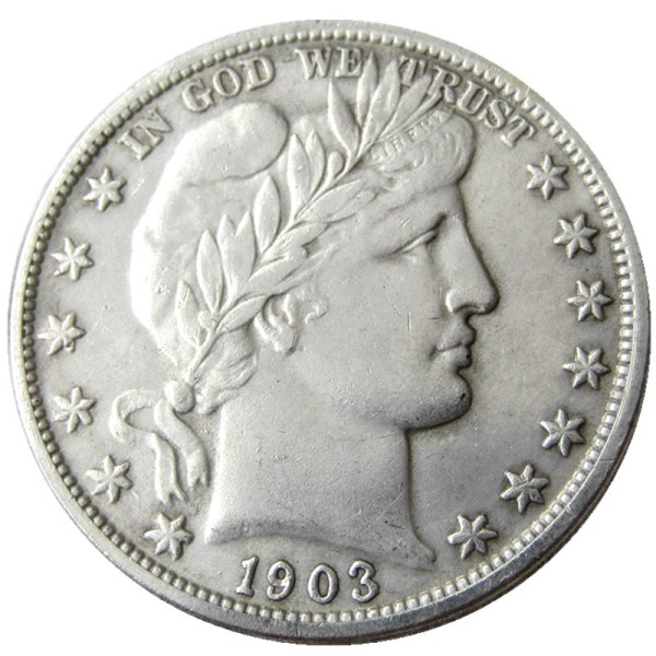 US 1903 P-S-O Barber Half Dollar Silver Plated Copy Coins