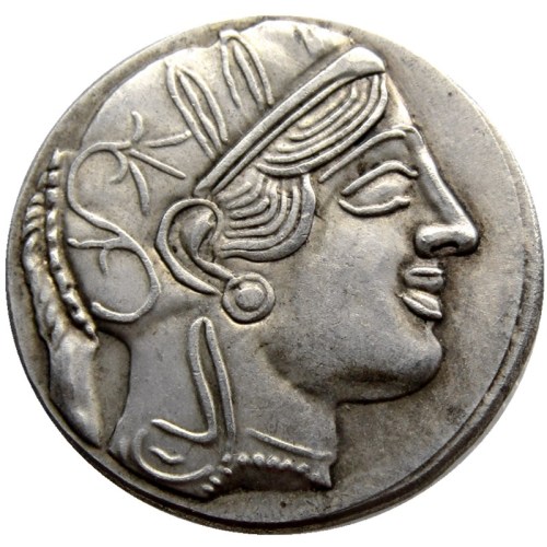 G(04)Ancient Athens Greek Silver Drachm - Atena Greece Silver Plated copy coin