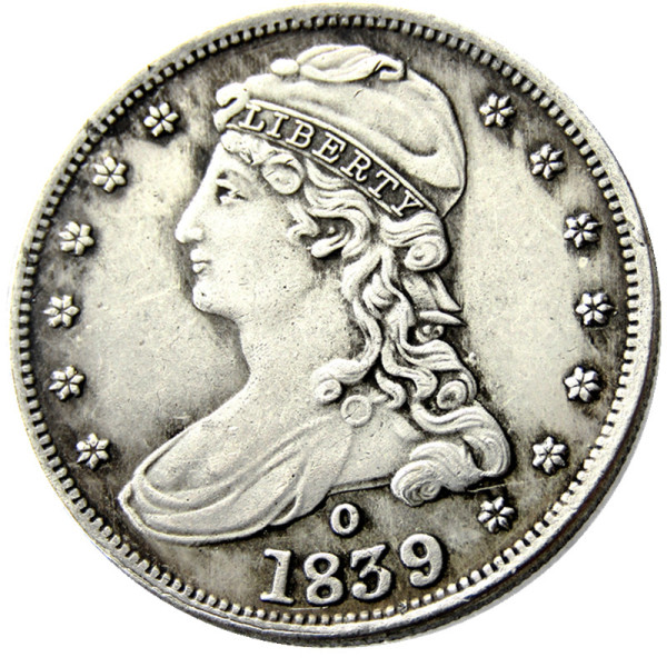 US 1839O Capped Bust Half Dollar Silver Plated Copy Coin