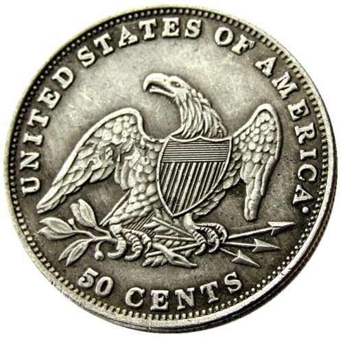 US 1837 Capped Bust Half Dollar Silver Plated Copy Coin