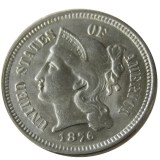 US 1876 Three Cents Nickel Copy Coin