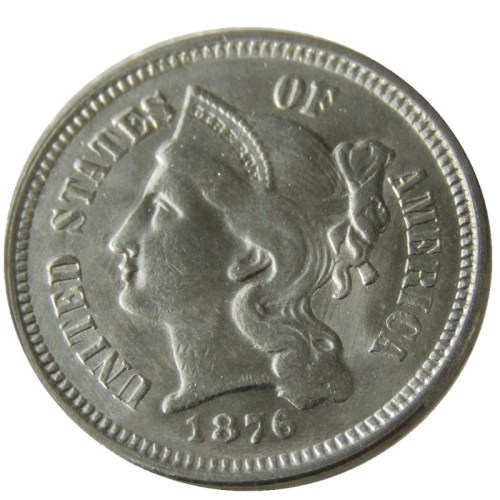 US 1876 Three Cents Nickel Copy Coin