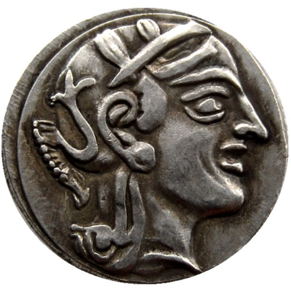 G(02)rare ancient coin Ancient Athens Greek Silver Drachm - Atena Greece Owl Drachma Silver Plated copy coins