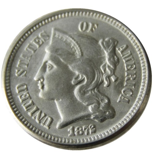 US 1872 Three Cents Nickel Copy Coin