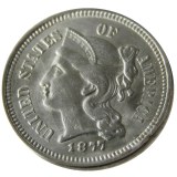 US 1877 Three Cents Nickel Copy Coin