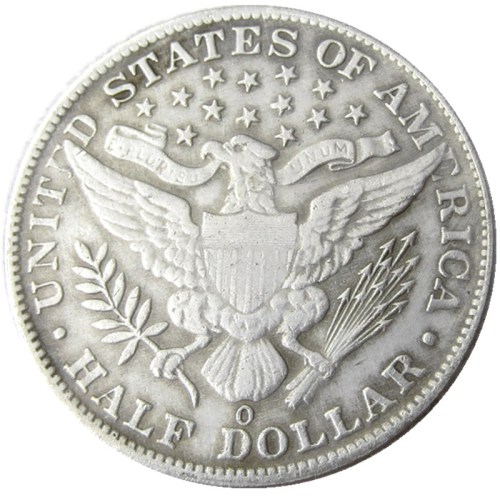 US 1909 P-S-O Barber Half Dollar Silver Plated Copy Coins