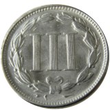 US 1882 Three Cents Nickel Copy Coin