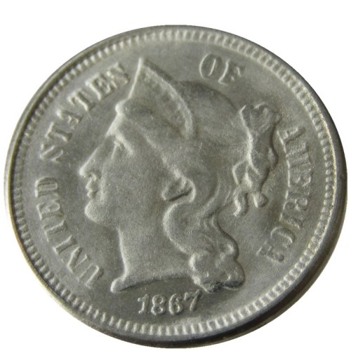 US 1867 Three Cents Nickel Copy Coin