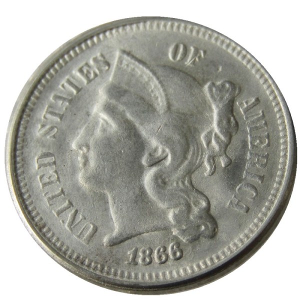 US 1866 Three Cents Nickel Copy Coin