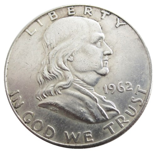 US 1962 PD Franklin Half Dollar Silver Plated Copy Coins