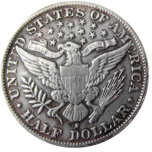 US 1894 P-S-O Barber Half Dollar Silver Plated Copy Coins