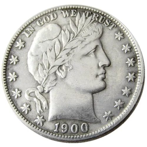 US 1901 P-S-O Barber Half Dollar Silver Plated Copy Coins