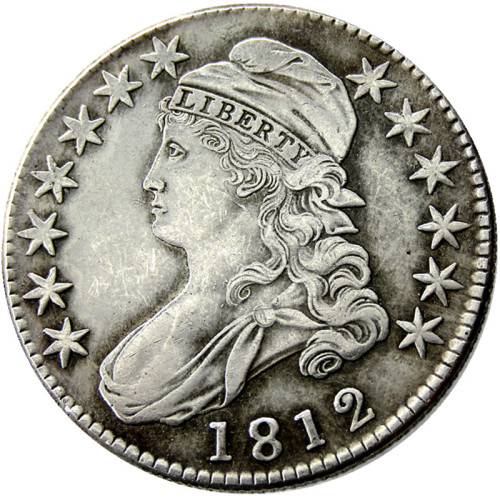 US 1812 Capped Bust Half Dollar Silver Plated Copy Coin