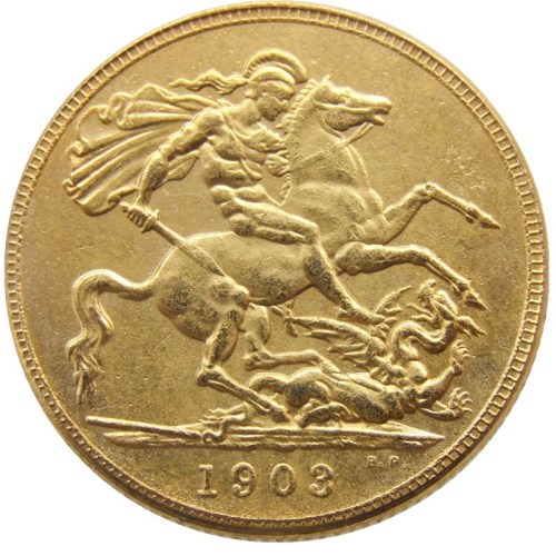 RARE UK 1903 KING EDWARD VII MATT PROOF GOLD PLATED 1 SOVEREIGN (1LSD) COPY COINS