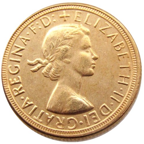 UK 1967 REGINA FD ELIZABETH II DEI GRATIA GOLD PLATED 1 SOVEREIGN (1LSD) COPY COINS