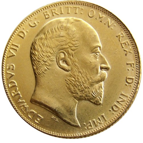 UK RARE 1910 KING EDWARD VII MATT PROOF GOLD PLATED 1 SOVEREIGN (1LSD) COPY COINS