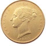 UK A Set Of(1839-1884)-P-S 25pcs Queen Victoria Young Head Gold Coin Very Rare Half Sovereign Die Copy Coins