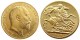 UK RARE 1910 KING EDWARD VII MATT PROOF GOLD PLATED 1 SOVEREIGN (1LSD) COPY COINS