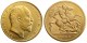 RARE UK 1902 KING EDWARD VII MATT PROOF GOLD PLATED 1 SOVEREIGN (1LSD) COPY COINS