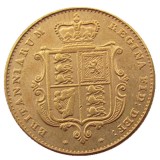 UK 1880-P-S Queen Victoria Young Head Gold Coin Very Rare Half Sovereign Die Copy Coins