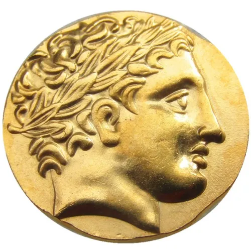 G(16)Ancient Greek Gold Stater Coin of King Philip II of Macedon - 323 BC Gold Plated copy coins
