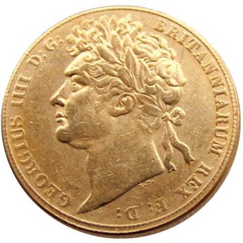 UK 1823 EF Great Britain George IV IIII Gold Plated Full Sovereign Copy Coin