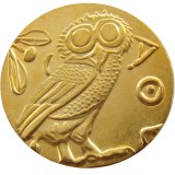 G(04)Ancient Athens Greek gold Drachm - Atena Greece Gold Plated copy coins