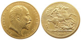 RARE UK 1906 KING EDWARD VII MATT PROOF GOLD PLATED 1 SOVEREIGN (1LSD) COPY COINS
