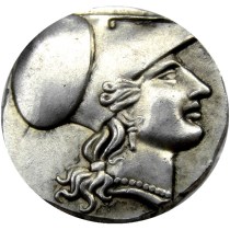 G(15)Rare Ancient Greek Silver Corinth Stater Coin from Syracuse - 304 BC Silver Plated copy coins