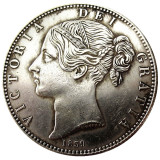 UK 1839 Queen Victoria Young Head Silver Crown Coin - Great Britain Copy Coin