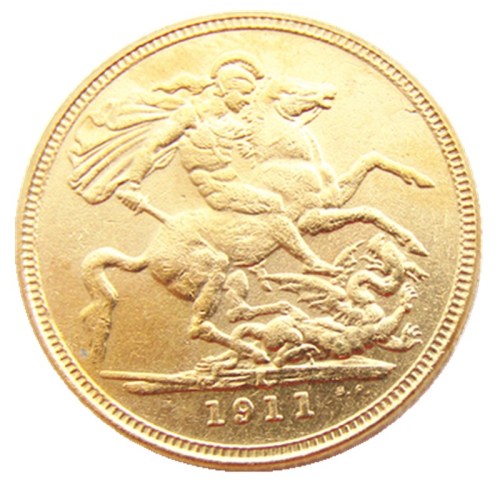 United Kingdom 1911 1 Sovereign Gold Plated Copy Coins