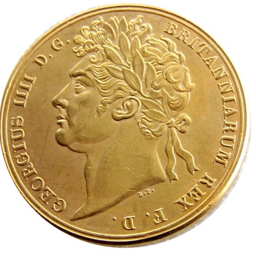 UK Coronation of King George IV 1821 Gold Plated Copy coin