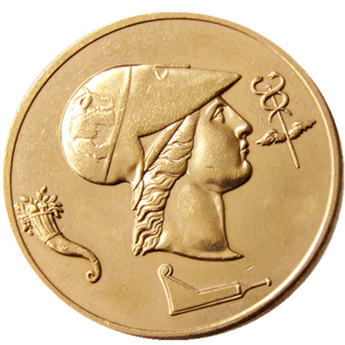HANOVER. temp. George III 1760-1820 AV Medal. East India CollegeHaileybury Science Gold Plated Copy coin