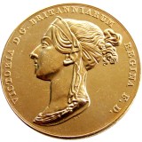 UK 1838 Victoria Coronation Gold Medallion Gold Plated Copy coin