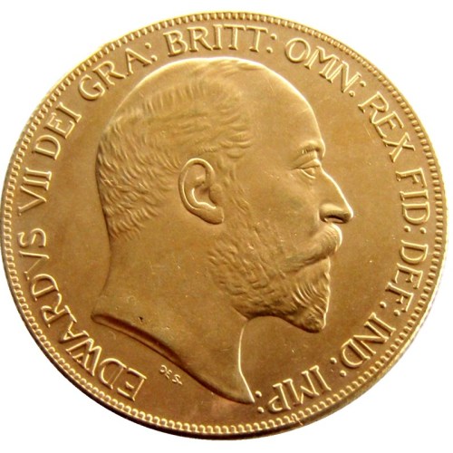 UK 1902 5 Pounds - Edward VII coins Gold Plated Copy Coin