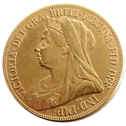 UK Victoria Five Pounds 1893 Gold Plated copy coin