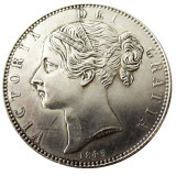 UK 1845 Queen Victoria Young Head Silver Crown Coin - Great Britain Copy Coin