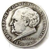 USA 1936 Bridgeport Connecticut Commemorative Half Dollars Silver Plated Copy Coins