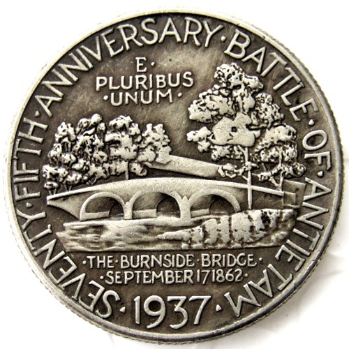 US 1937 Antietam Commemorative Half Dollars Silver Plated Copy Coins