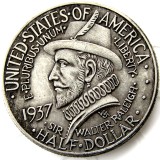 US 1937 Roanoke Commemorative Half Dollars Silver Plated Copy Coins