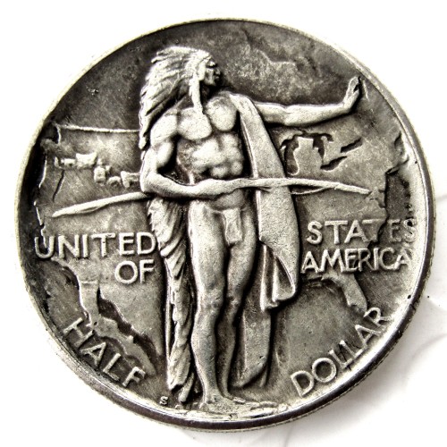 USA 1926-S Oregon Trail Memorial Half Dollar Commemorative Silver Plated Copy Coin