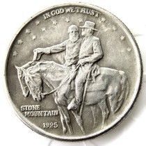 USA 1925 Stone Mountain Half Dollar Commemorative Silver Plated Copy Coin