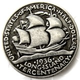 US 1936 Long Island Commemorative Half Dollars Silver Plated Copy Coins