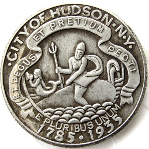 USA 1935 Hudson Commemorative Half Dollars Silver Plated Copy Coins