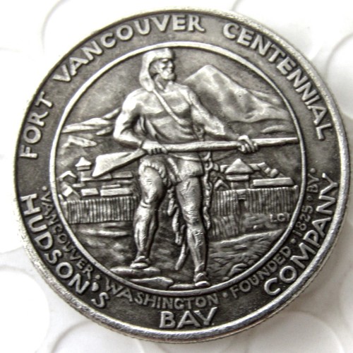 USA 1925 Fort Vancouver Commemorative Half Dollars Silver Plated Copy Coins