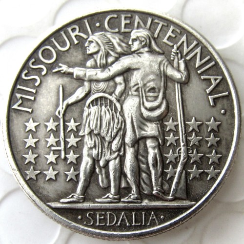 USA 1921 Missouri Commemorative Half Dollars Silver Plated Copy Coins