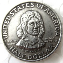USA 1934 Maryland Commemorative Half Dollars Silver Plated Copy Coins USA 1934 Maryland Commemorative Half Dollars Silver Plated Copy Coins